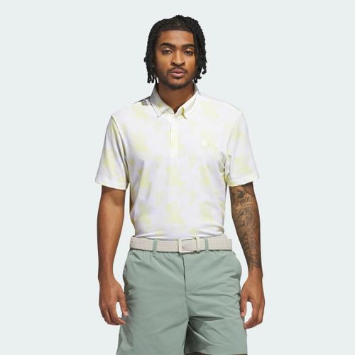 Polo Imprimé Go-To Adidas - White / Powder Yellow - Xs