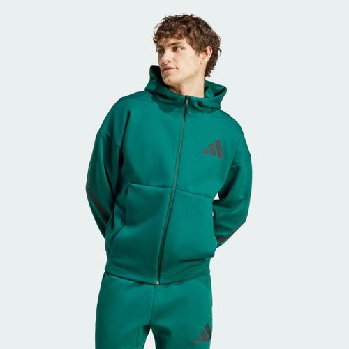 Nouvelle Veste De Survêtement À Capuche Entièrement Zippée Z.N.E. Adidas - Collegiate Green - Xl