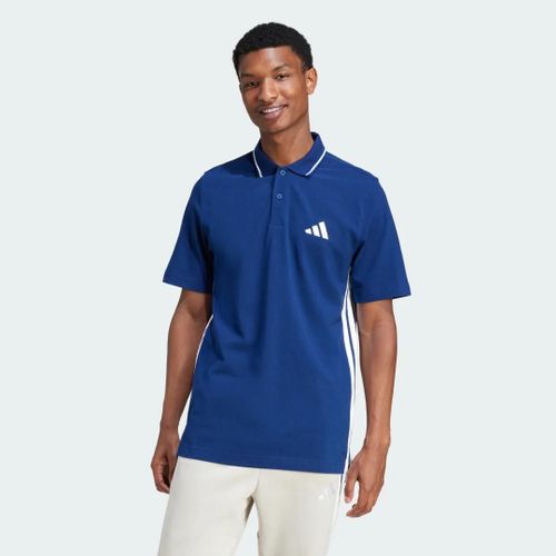 Polo Piqué 3 Bandes Essentials Adidas - Dark Blue / White - L