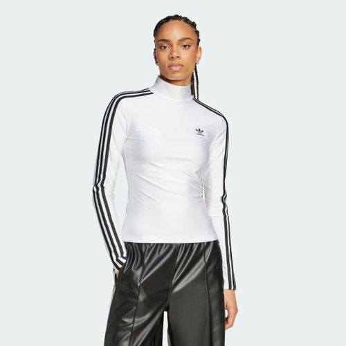 T-Shirt Manches Longues Col Cheminée 3 Bandes Adicolor Adidas - White - 2xl