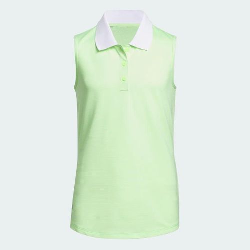 Polo Sans Manches Rayures Ottoman Adidas - Green Spark - 7-8a