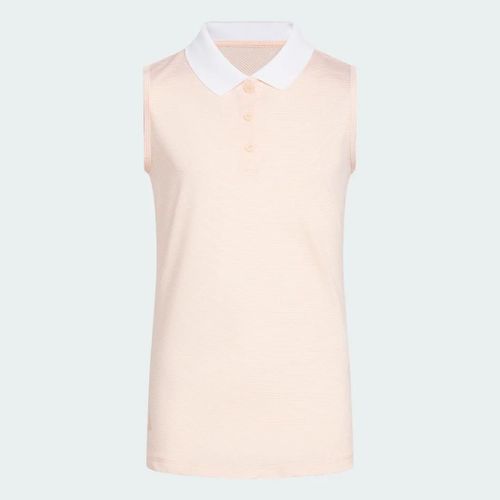 Polo Sans Manches Rayures Ottoman Enfants Adidas - Powder Coral - 11-12a