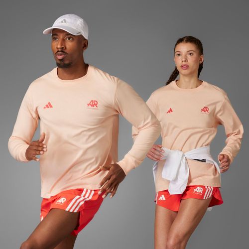 T-Shirt À Manches Longues Runners (Non Genré) Adidas - Powder Coral - S