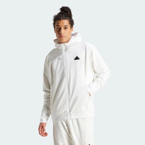Veste De Survêtement À Capuche Zippée Toile Z.N.E. Adidas - White - L