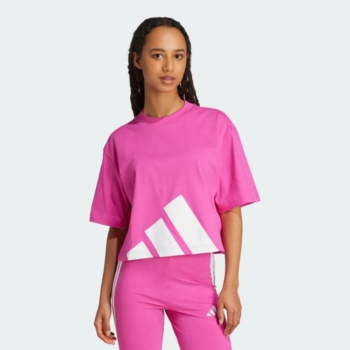 T-Shirt Boyfriend Logo Oversize Essentials Adidas - Semi Lucid Fuchsia / White - Xs