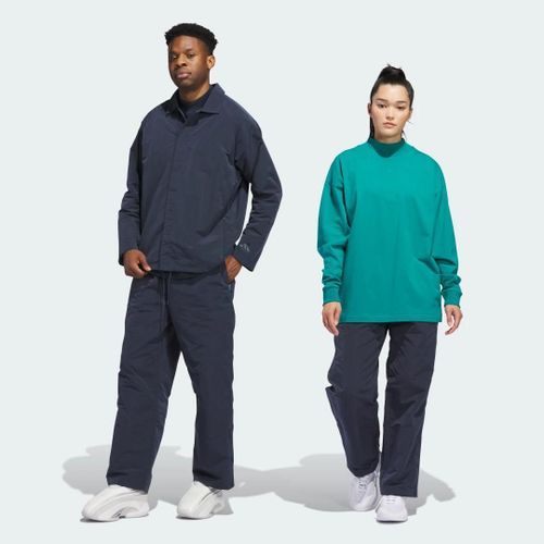 Pantalon En Toile Bouton-Pression Adidas Basketball Adidas - Aurora Ink - Xs