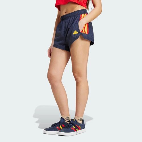 Short À 3 Bandes Coupées Tiro Summer Adidas - Legend Ink / Better Scarlet / Bold Gold - S