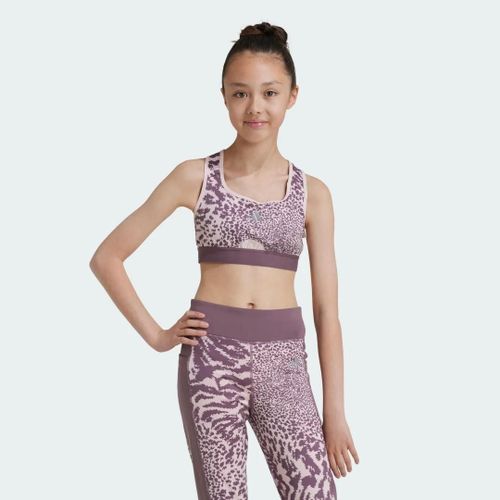 Brassière De Sport Power React Enfants Adidas - Sandy Pink / Shadow Fig / Reflective Silver - 7-8a