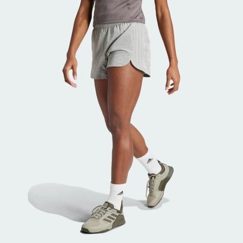 Short De Training Taille Haute Pacer 3 Bandes Adidas - Mgh Solid Grey - L 13 Cm