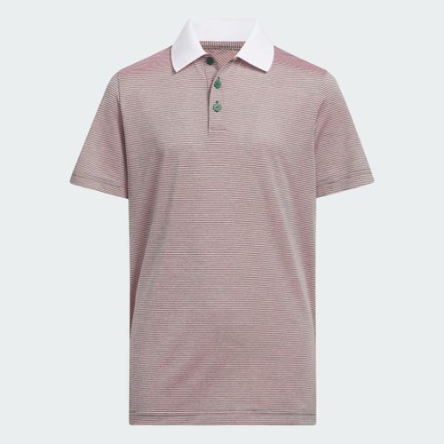 Polo Manches Courtes Rayures Ottoman Adidas - Collegiate Green - 15-16a