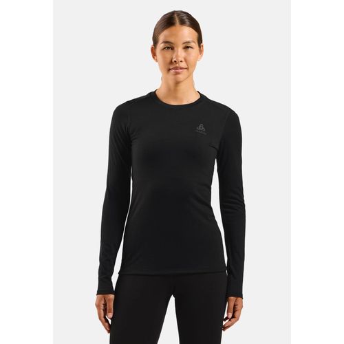 Odlo T-Shirt Technique À Manches Longues Merino 160 Pour Femme, L, Black