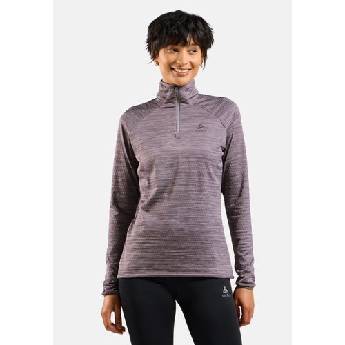 Odlo Pull À Manches Longues Et Col Zippé Run Easy Pour Femme, Xs, Purple