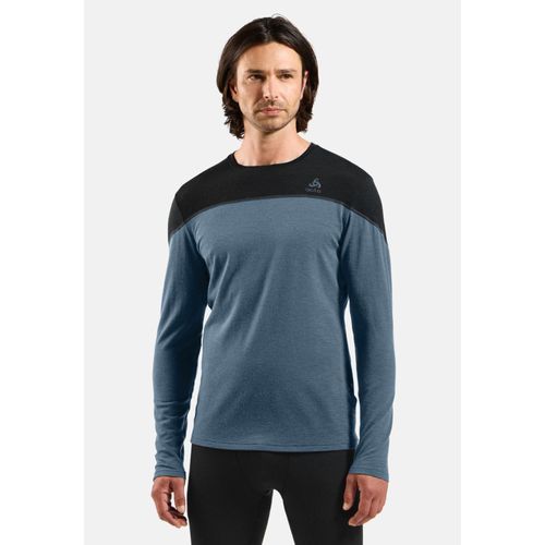 Odlo Haut Technique À Manches Longues Revelstoke Performance Wool Warm Pour Homme, L, Blue