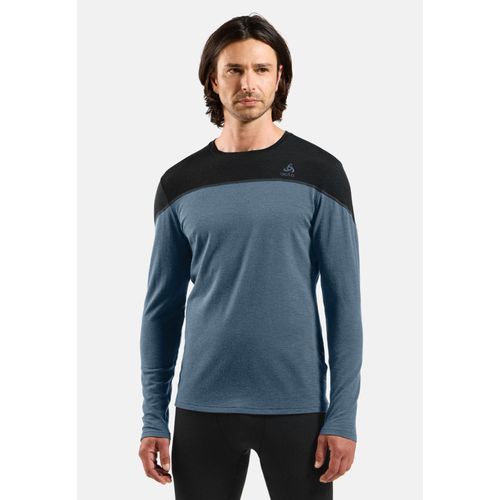 Odlo Haut Technique À Manches Longues Revelstoke Performance Wool Warm Pour Homme, Xxl, Blue