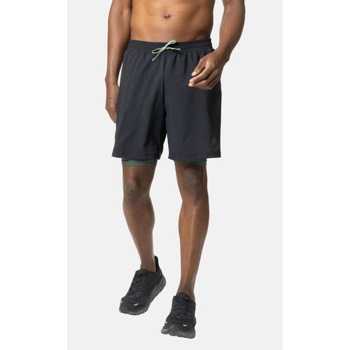 Odlo Short 2 En 1 De 18 Cm À L¿Entrejambe Active 365 Pour Homme, S, Black