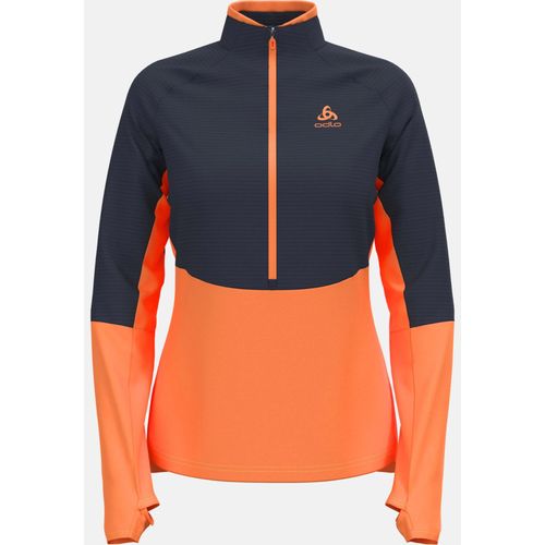 Odlo Pull Demi-Zippé Descent Ceramiwarm Pour Femme, L, Orange