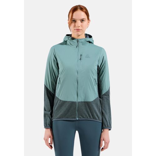 Odlo Veste Hybride Isolante En Laine Ascent Pour Femme, Xl, Green