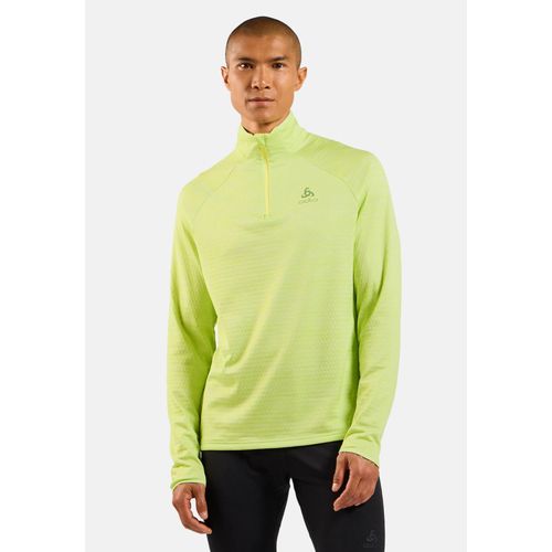 Odlo Pull À Manches Longues Et Col Zippé Run Easy Pour Homme, L, Green