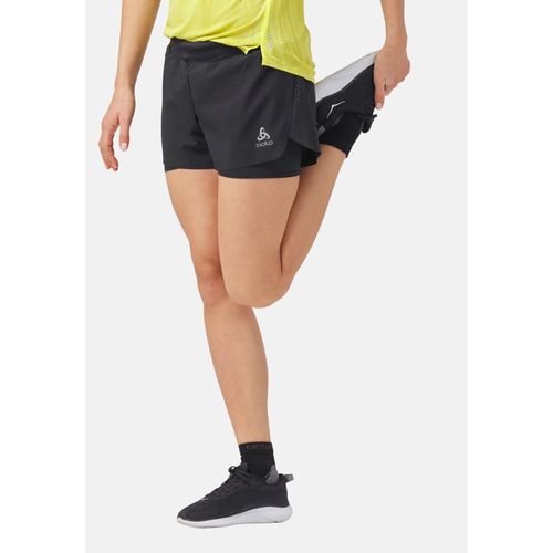 Odlo Short 2-En-1 Zeroweight 3 Inch Pour Femme, Xl, Black