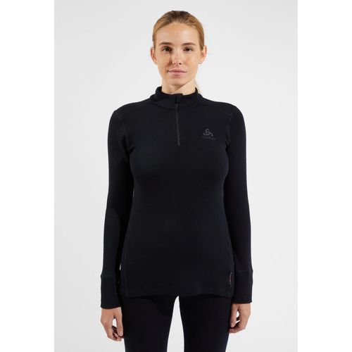 Odlo Sous-Vêtement Technique À Demi-Zip En Laine Mérinos 260 Natural Pour Femme, Xl, Black