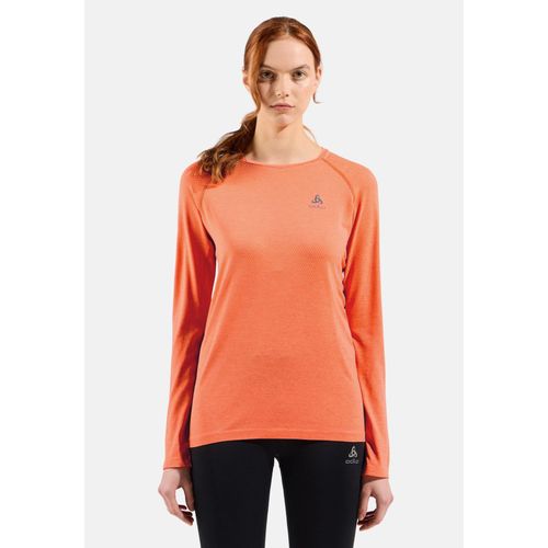 Odlo T-Shirt De Running Sans Coutures À Manches Longues Essentials Pour Femme, L, Orange