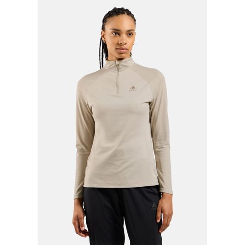 Odlo Pull ¿ Zip Essentials Ceramiwarm Pour Femme, S, Beige