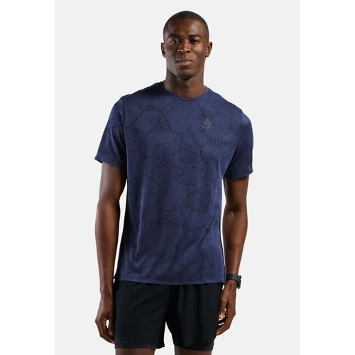 Odlo T-Shirt De Running Technique Zeroweight Engineered Chill-Tec Pour Homme, L, Blue