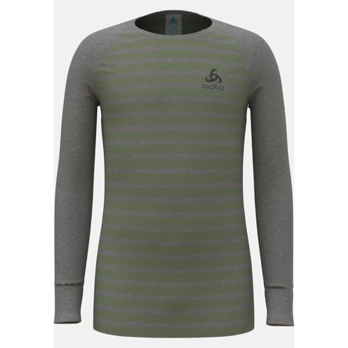 Odlo T-Shirt À Manches Longues Active Warm Eco Stripe Pour Enfant Pour Enfant, 92, Gris
