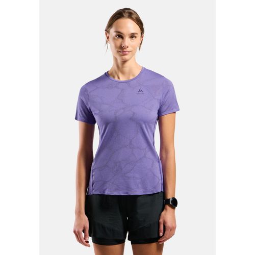 Odlo T-Shirt De Running Technique Zeroweight Engineered Chill-Tec Pour Femme, S, Purple