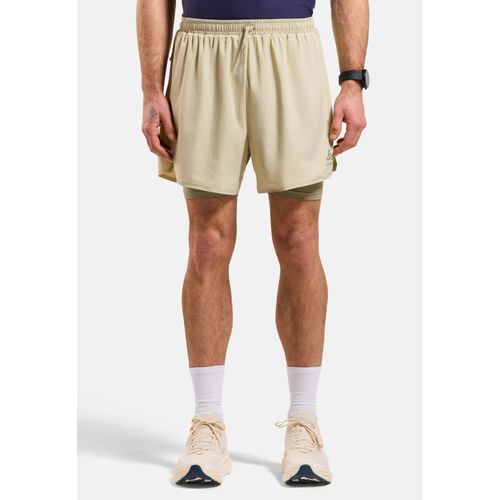 Odlo Short De Running 2 En 1 5 Inch Zeroweight 2.0 Pour Homme, Xxl, Beige