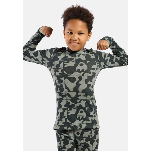 Odlo Haut Technique À Motif Active Warm De La Collection Adventurer Pour Enfant, 164, Green