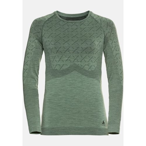 Odlo Haut Technique À Manches Longues Slokar Performance Wool Warm Pour Femme, Xl, Green