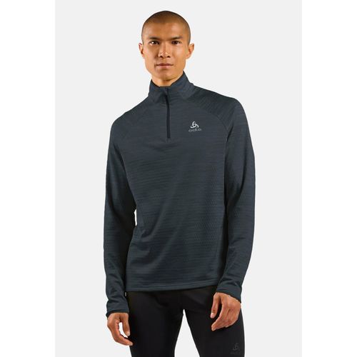 Odlo Pull À Manches Longues Et Col Zippé Run Easy Pour Homme, S, Black