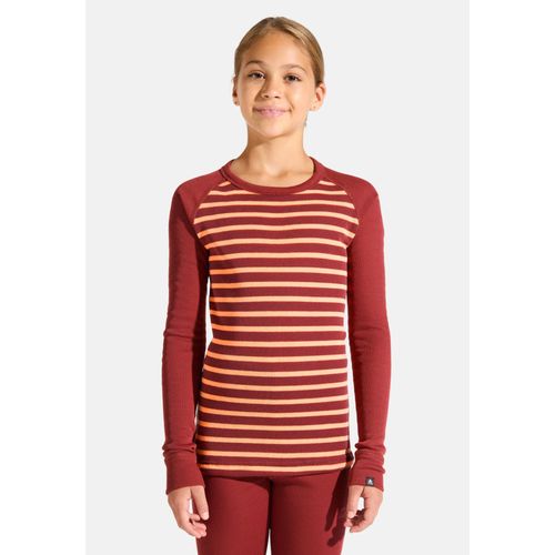 Odlo T-Shirt À Manches Longues Active Warm Eco Stripe Pour Enfant Pour Enfant, 92, Orange