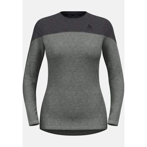 Odlo Haut Technique À Manches Longues Revelstoke Performance Wool Warm Pour Femme, M, Gris