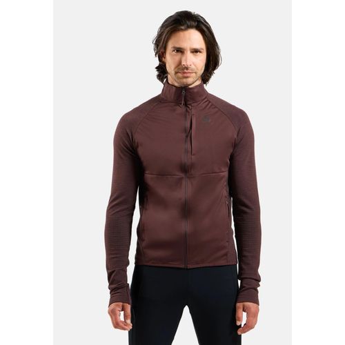 Odlo Veste De Ski De Fond Hybride Coupe-Vent Zeroweight Pro Performance Wool Pour Homme, M, Bordeaux