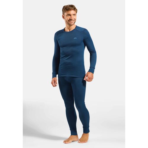 Odlo Ensemble De Haut Et Collant Techniques Héritage Active Warm Pour Homme, Xxl, Blue