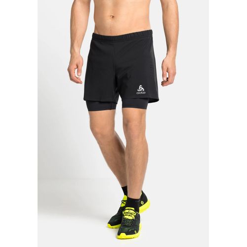 Odlo Short De Running 2-En-1 Zeroweight 12 Cm Pour Homme, Xxl, Black