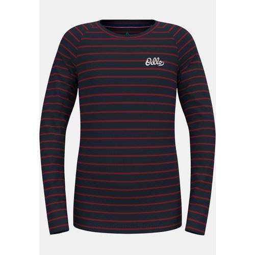 Odlo T-Shirt À Manches Longues Active Warm Originals Stripe Pour Enfant Pour Enfant, 164, Blue