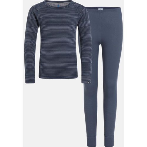 Odlo Ensemble De Sous-Vêtements Techniques Active Warm Pour Enfant Pour Enfant, 80, Blue