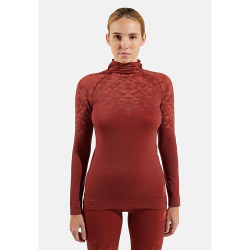 Odlo Haut Technique Avec Protection Faciale Kinship Performance Wool Warm Pour Femme, M, Rouge