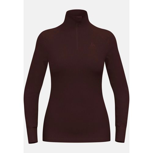 Odlo T-Shirt À Col Montant Zippé Active Warm Pour Femme, Xs, Bordeaux