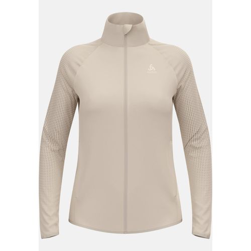 Odlo Veste De Running Hybride Zeroweight Warm 2.0 Pour Femme, S, Beige