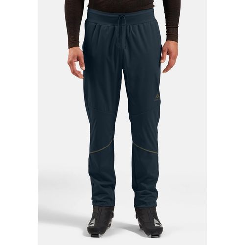 Odlo Pantalon De Ski De Fond Coupe-Vent Zeroweight Pro Warm Pour Homme, S, Blue