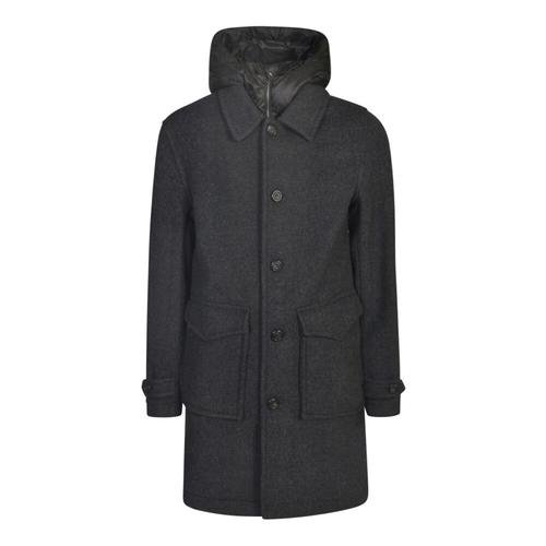 Woolrich - Coats > Single-Breasted Coats - Black