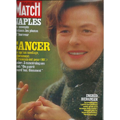 Paris Match 05/12/1980 Ingrid Bergman, Marcello Mastroianni Romy Schneider & Chiaria, Jacques Dufilho, Brigitte Fossey, Paul Newman, Thierry Le Luron & Chantal Goya, Mae West, Brel, Richard Anthony