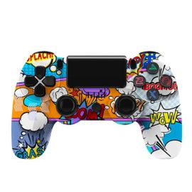 Manette De Jeu Sans Fil Bluetooth Pour Ps4, Double Vibration, Bande Lumineuse, 4e Génération