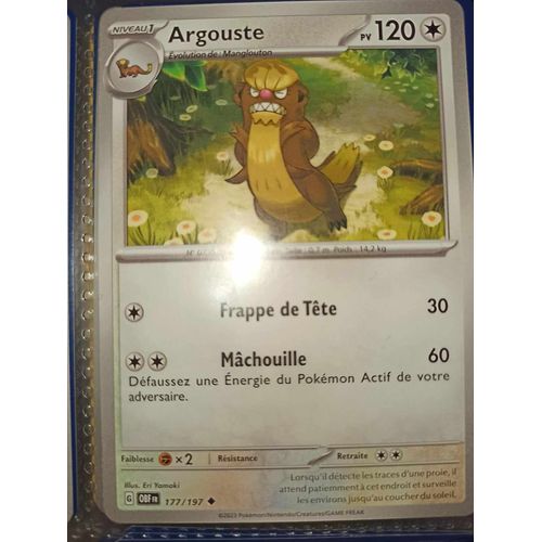 Peu Commune - Pokemon - Flammes Obsidiennes - Argouste 177/197