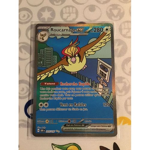 Roucarnage Full Art 225/197 Série Écarlate Et Violet Flammes Obsidiennes