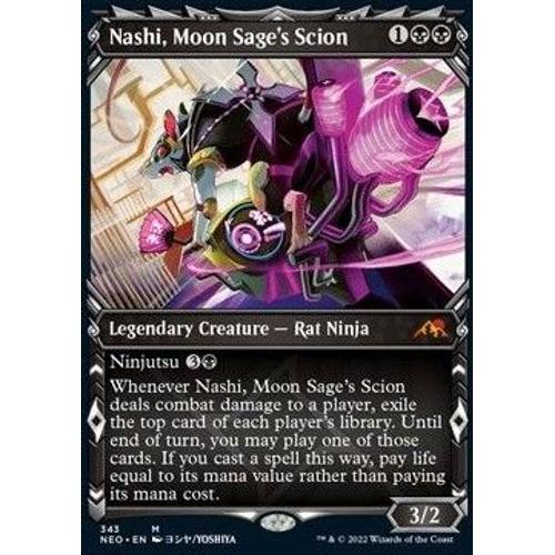 Nashi, Scion Du Sage De La Lune - Kamigawa: La Dynastie Néon: Extras - Nashi, Moon Sage's Scion - M - Mtg
